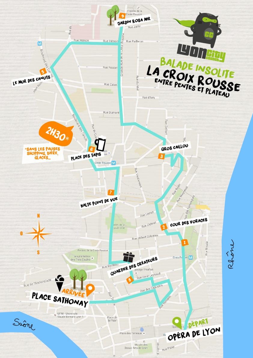 map of croix rousse ლიონი