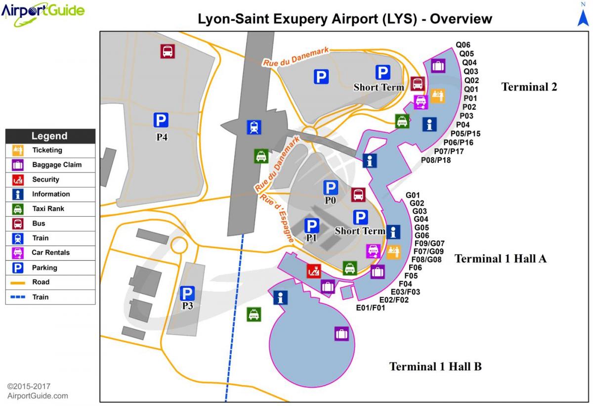 ლიონი საფრანგეთი აეროპორტის რუკა