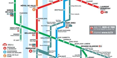 რუკა მეტრო ლიონი