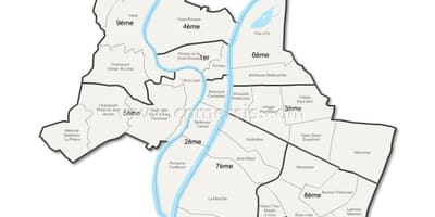 რუკა ლიონი arrondissement