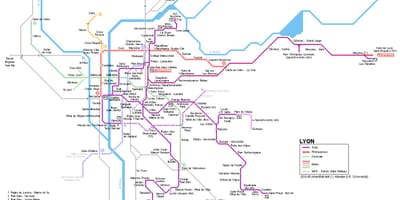 რუკა rhone express ლიონი